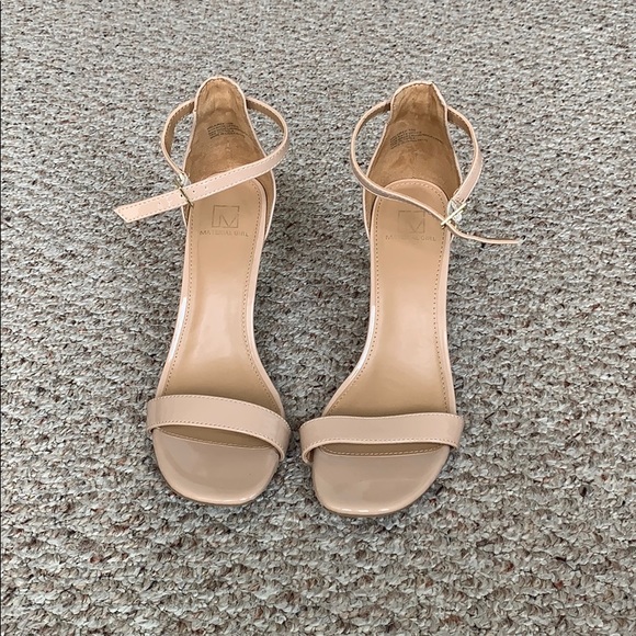 Nude open toe sandal heels, lightly worn, Size 10 - Picture 2 of 5